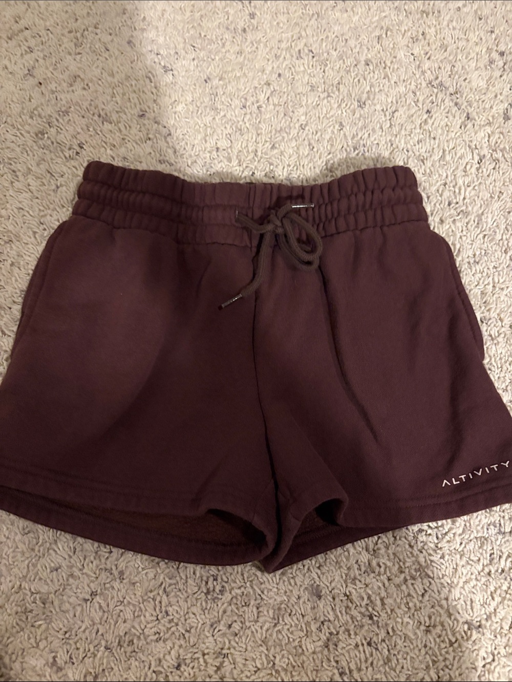 Women's Brown Athletic Drawstring Shorts small